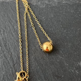 Stainless Steel Simple Ball Necklace