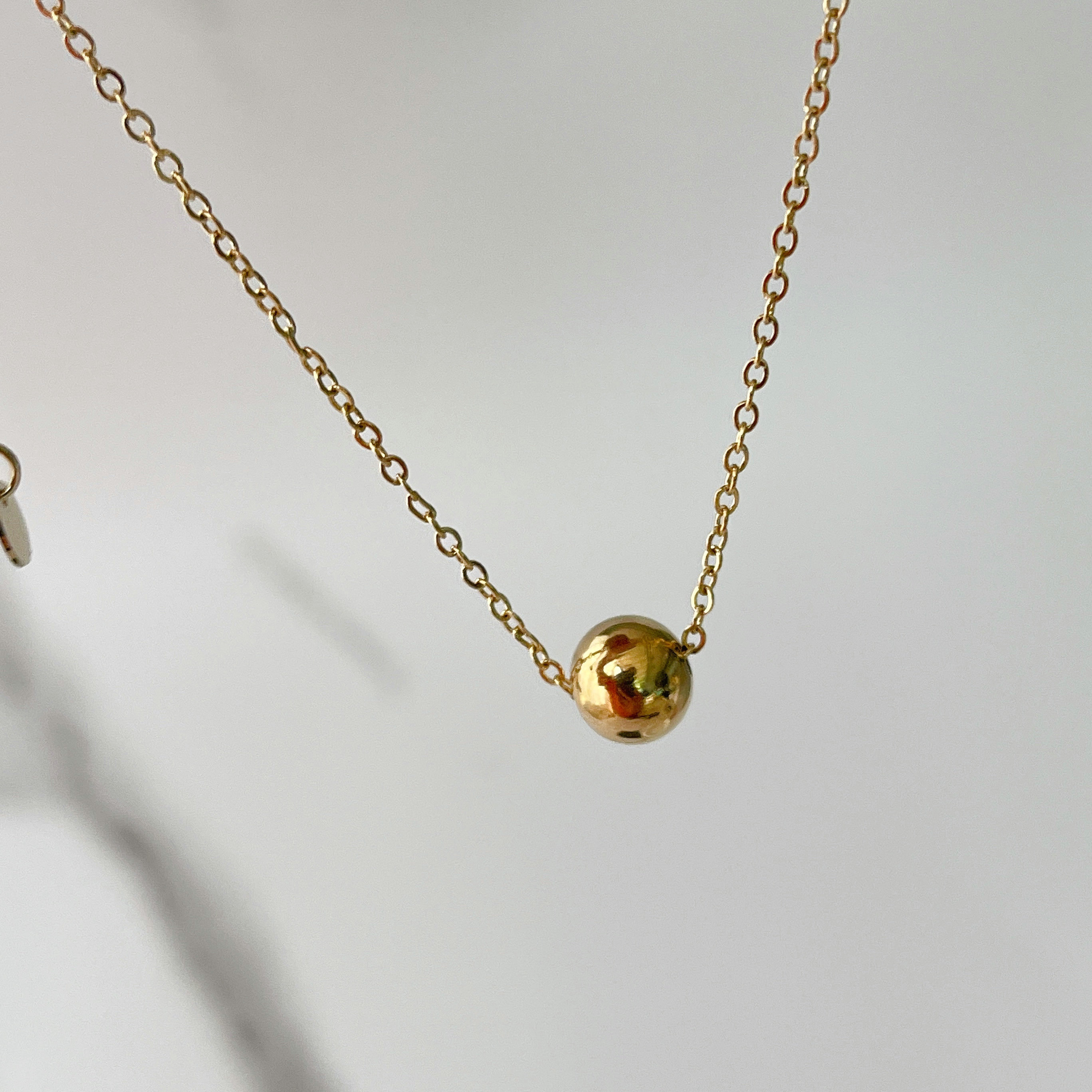 Stainless Steel Simple Ball Necklace
