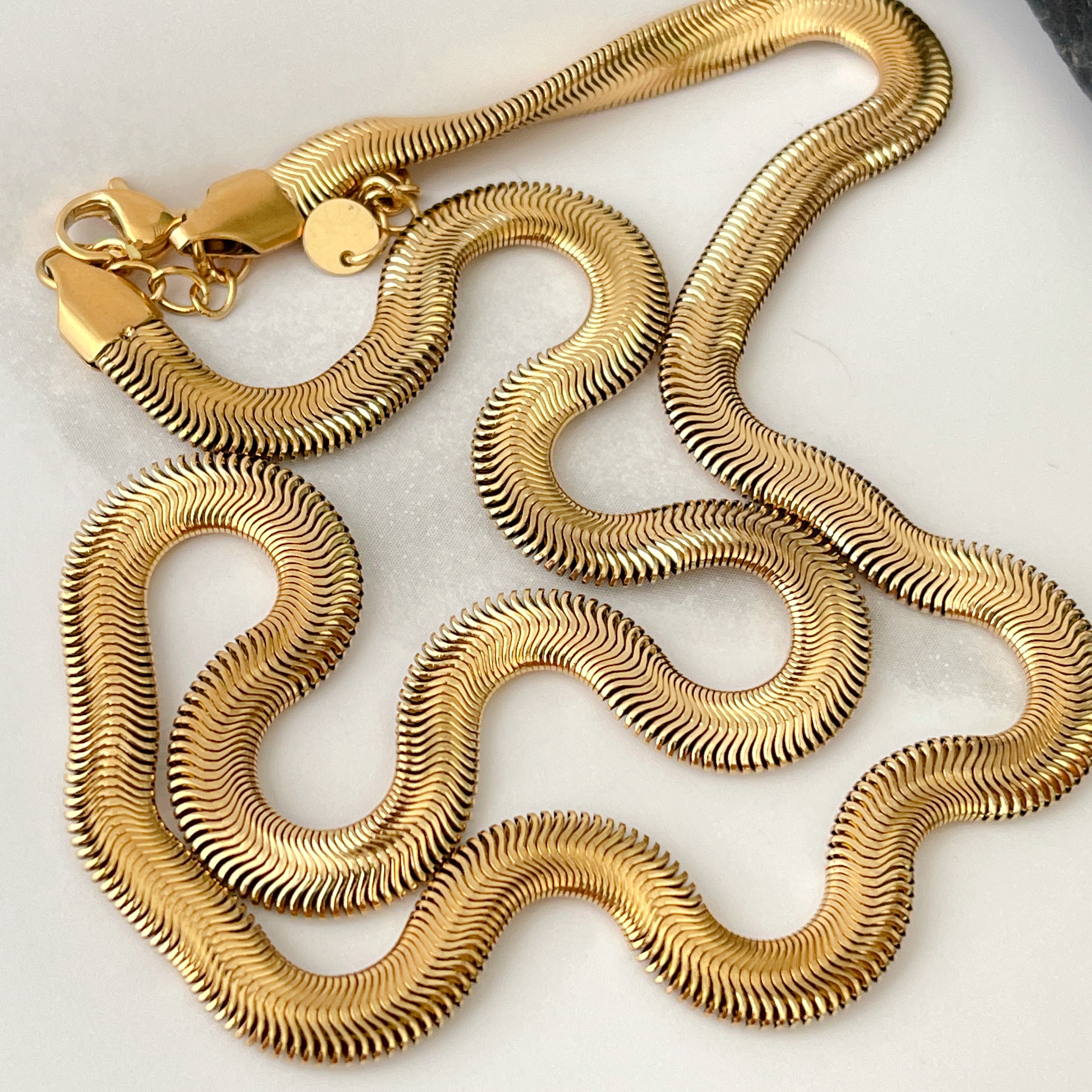 Stainless Steel Snake Chain Necklace