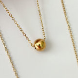 Stainless Steel Simple Ball Necklace