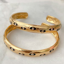Stainless Steel Black Eye Cuff