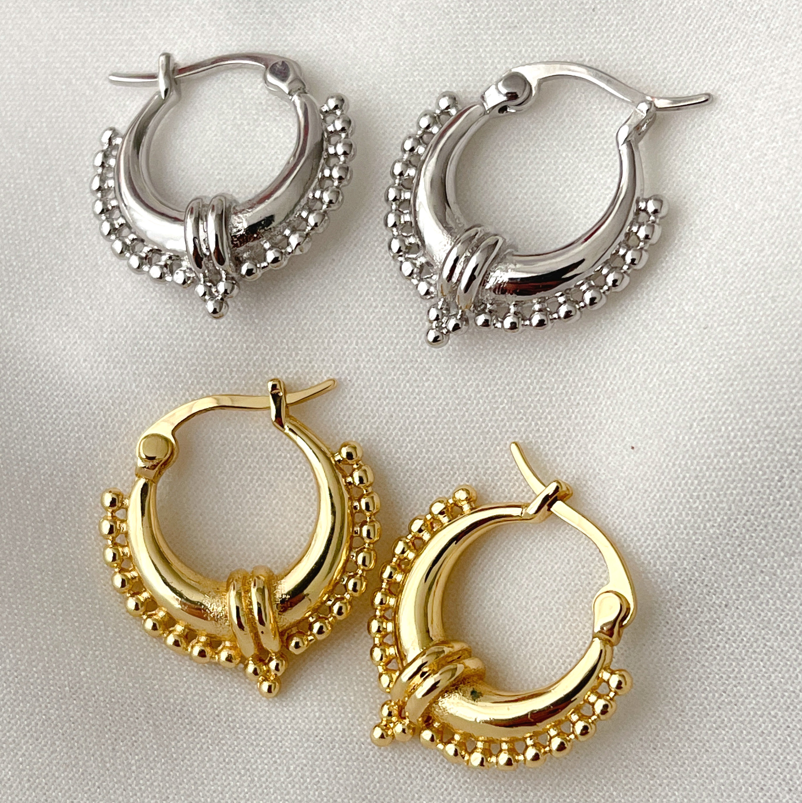 Simple Metal Hoop Earrings