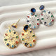 Colorful Oval Earrings