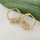Circle Charm Hoop Earrings