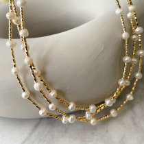 Fresh Water Pearl With Gold Charm