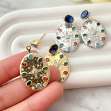 Colorful Oval Earrings