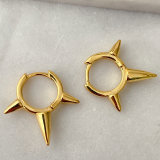 Metal Rivet Hoops Earrings
