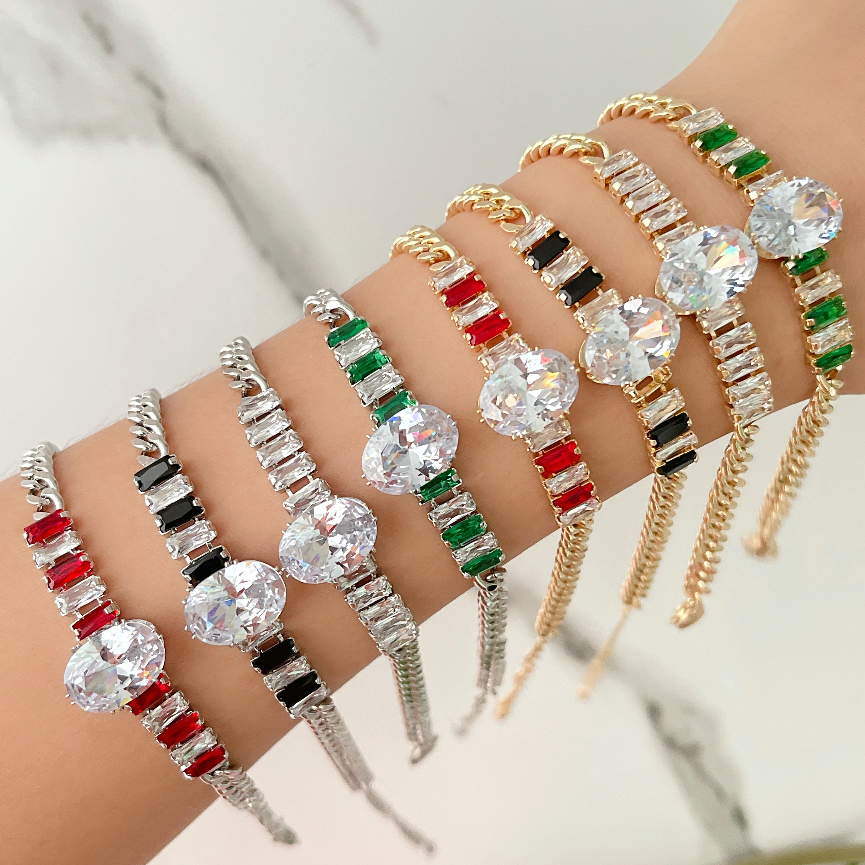 Fashion Pave Cuban Chain Bracelet