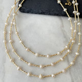Fresh Water Pearl With Gold Charm