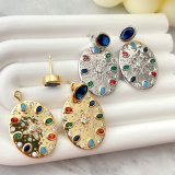 Colorful Oval Earrings