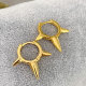 Metal Rivet Hoops Earrings