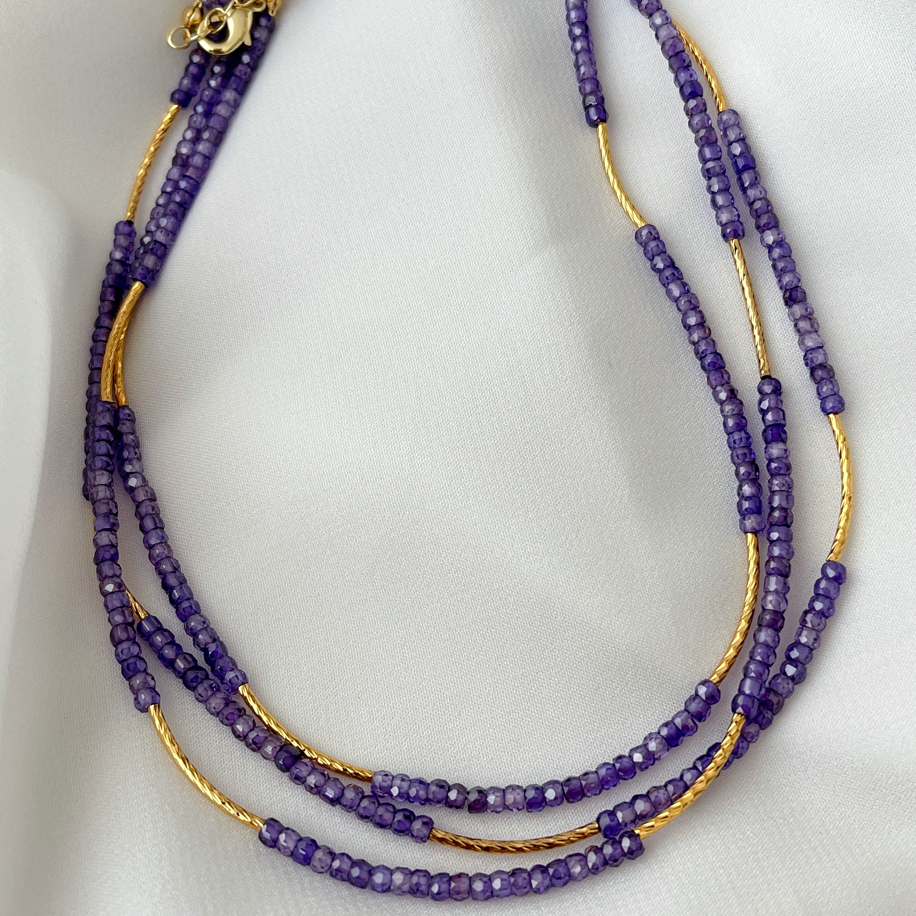 Purple Nature Crystal Necklace