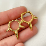 Metal Rivet Hoops Earrings