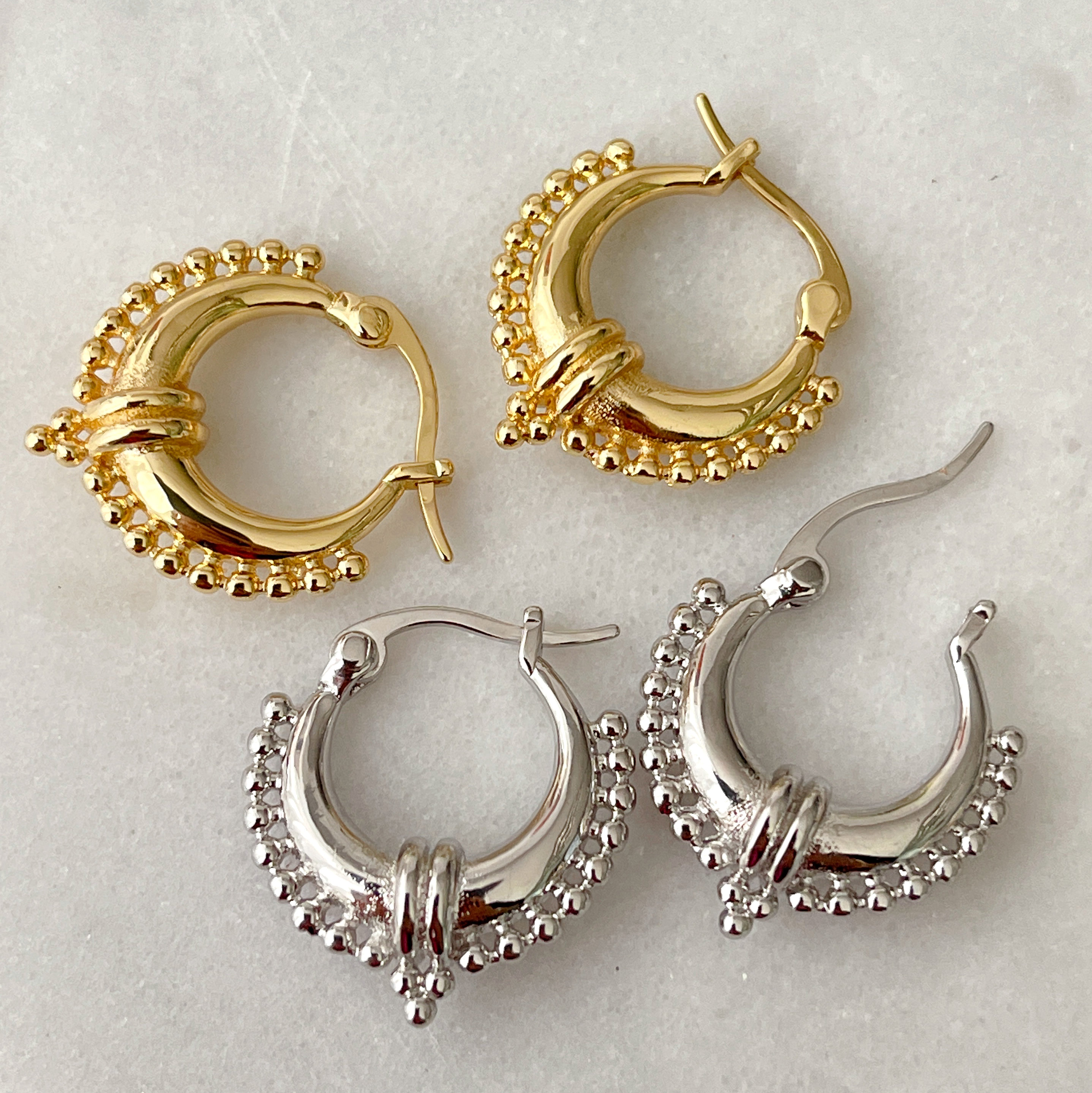 Simple Metal Hoop Earrings