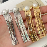 Long Tassel Pearl Earrings