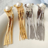Long Tassel Pearl Earrings