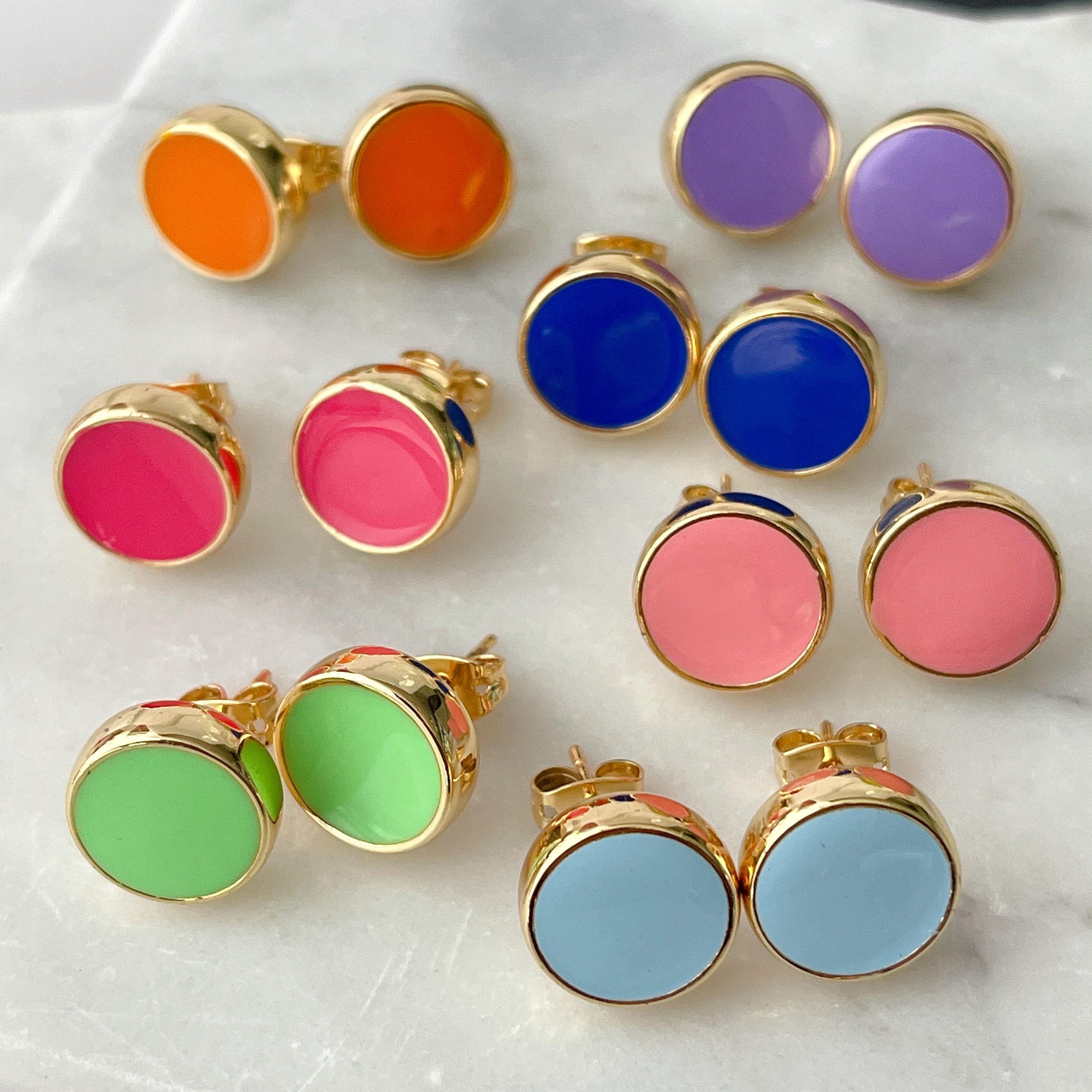 Round Enamel Stud