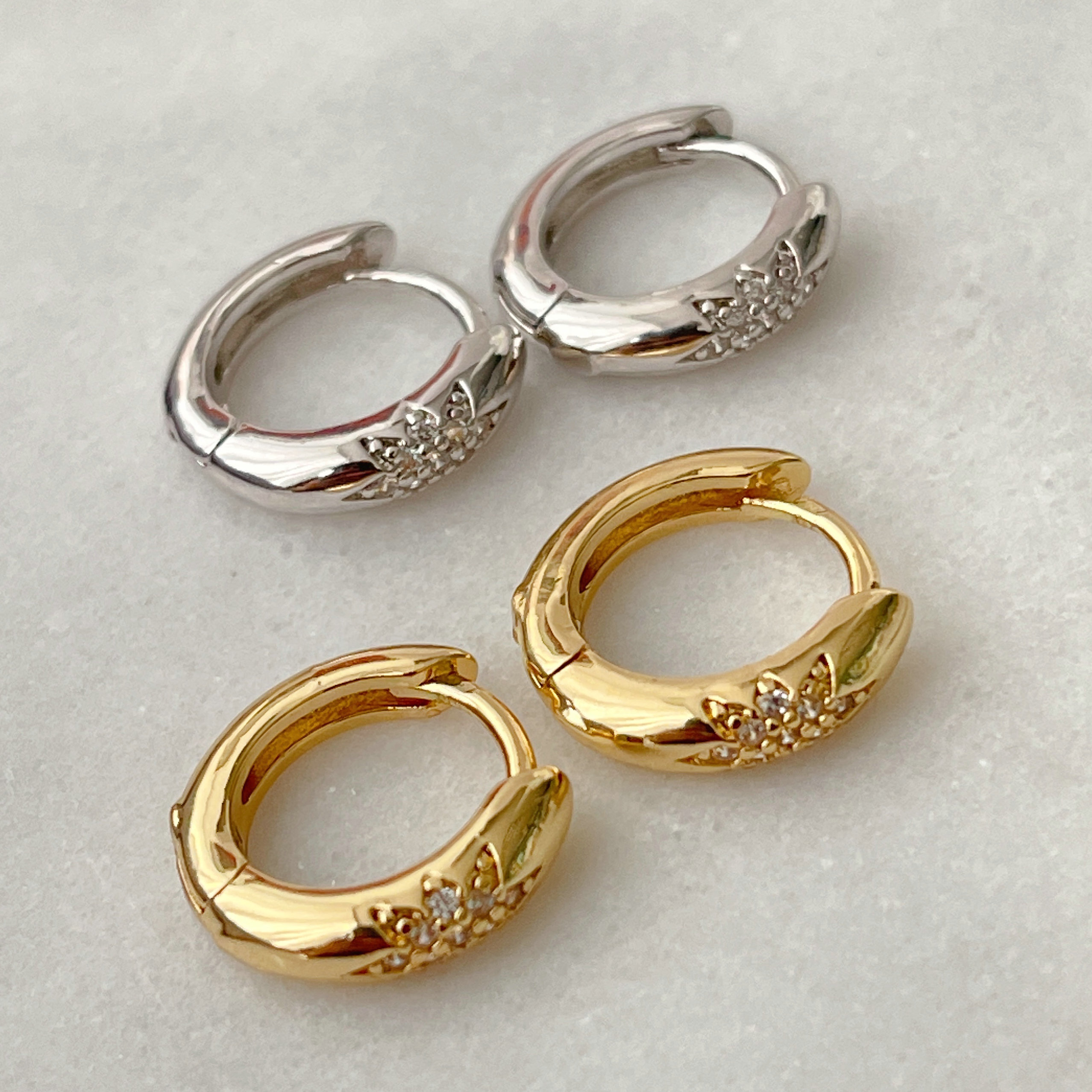 Simple Star Hoop Earrings