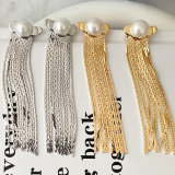Long Tassel Pearl Earrings