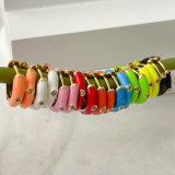 Enamel Hoop Earrings