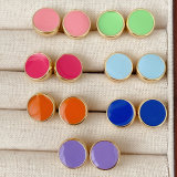 Round Enamel Stud