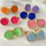 Round Enamel Stud