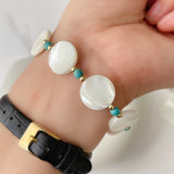 Big Round Shell Elastic Bracelet