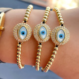 Evil Eye Connector Black Thread Bracelet