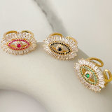 Mirco Pave Eye Adjustable Ring