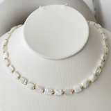 White Square Shell Necklace