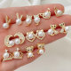 Simple Glass Pearl Earrings Stud