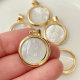19mm Round Shell Virgin Mary Pendant