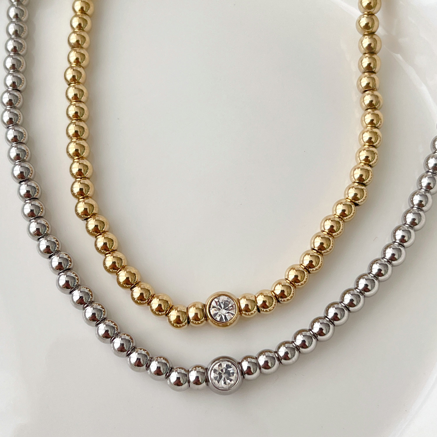 Stainless Steel Ball Necklace