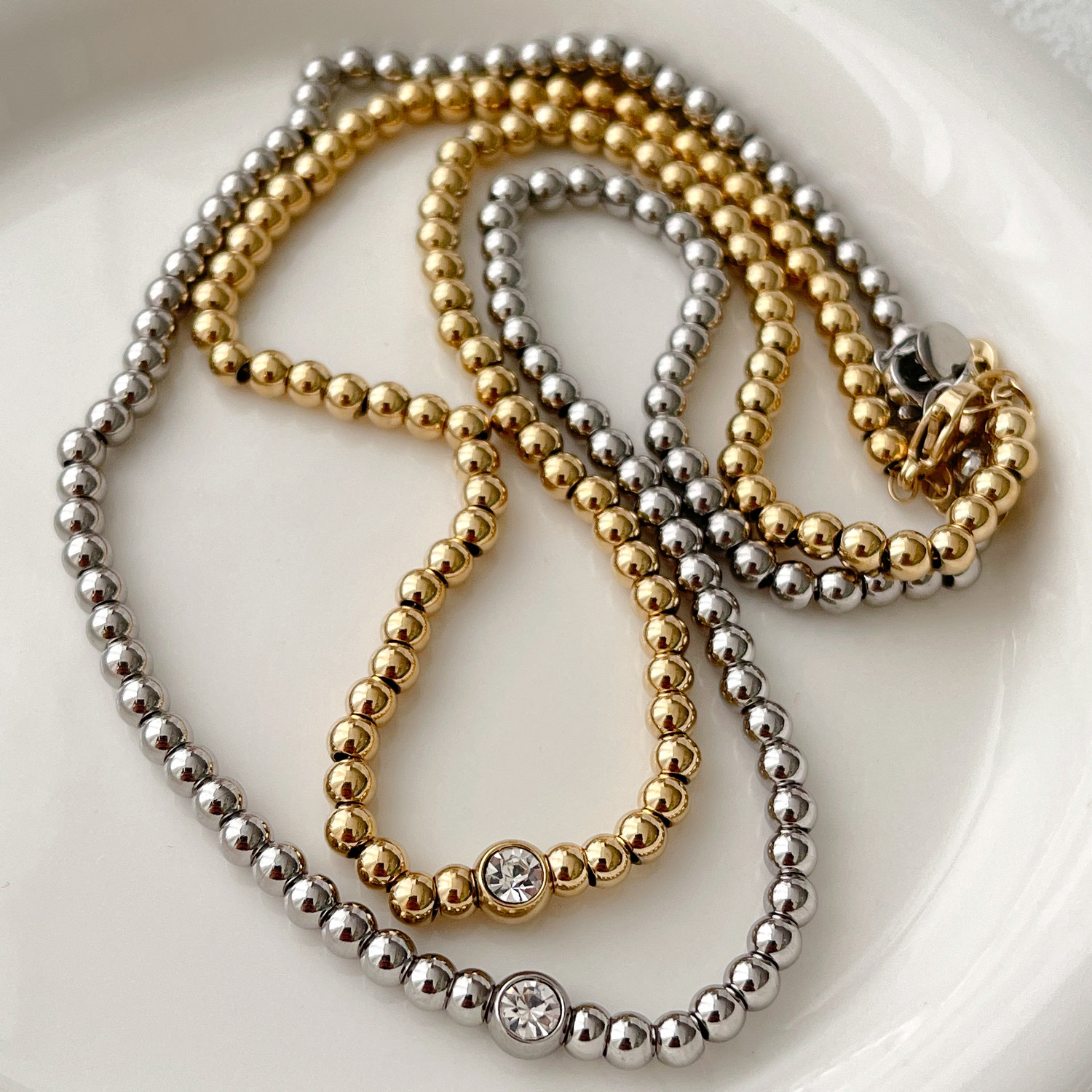 Stainless Steel Ball Necklace