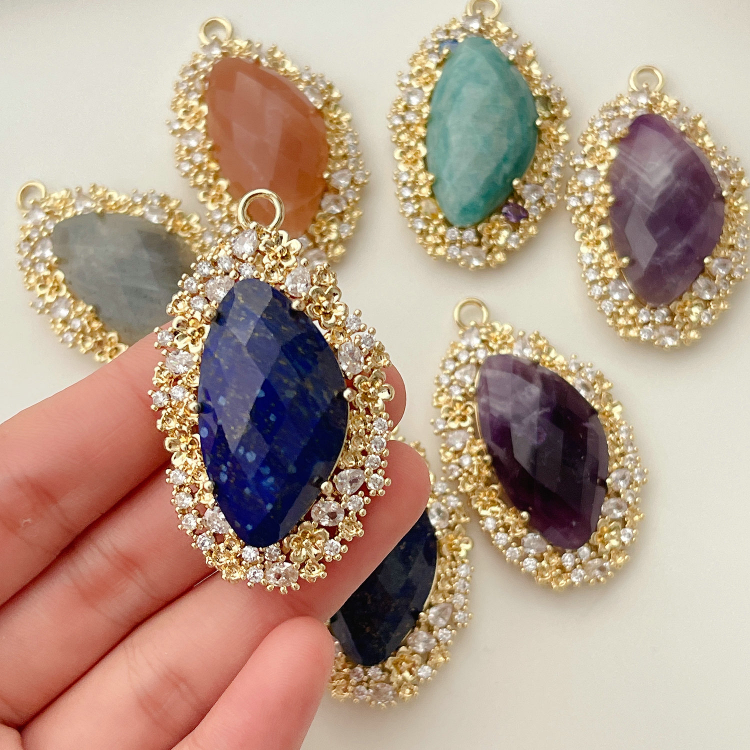 Geometry Gemstone Pendant