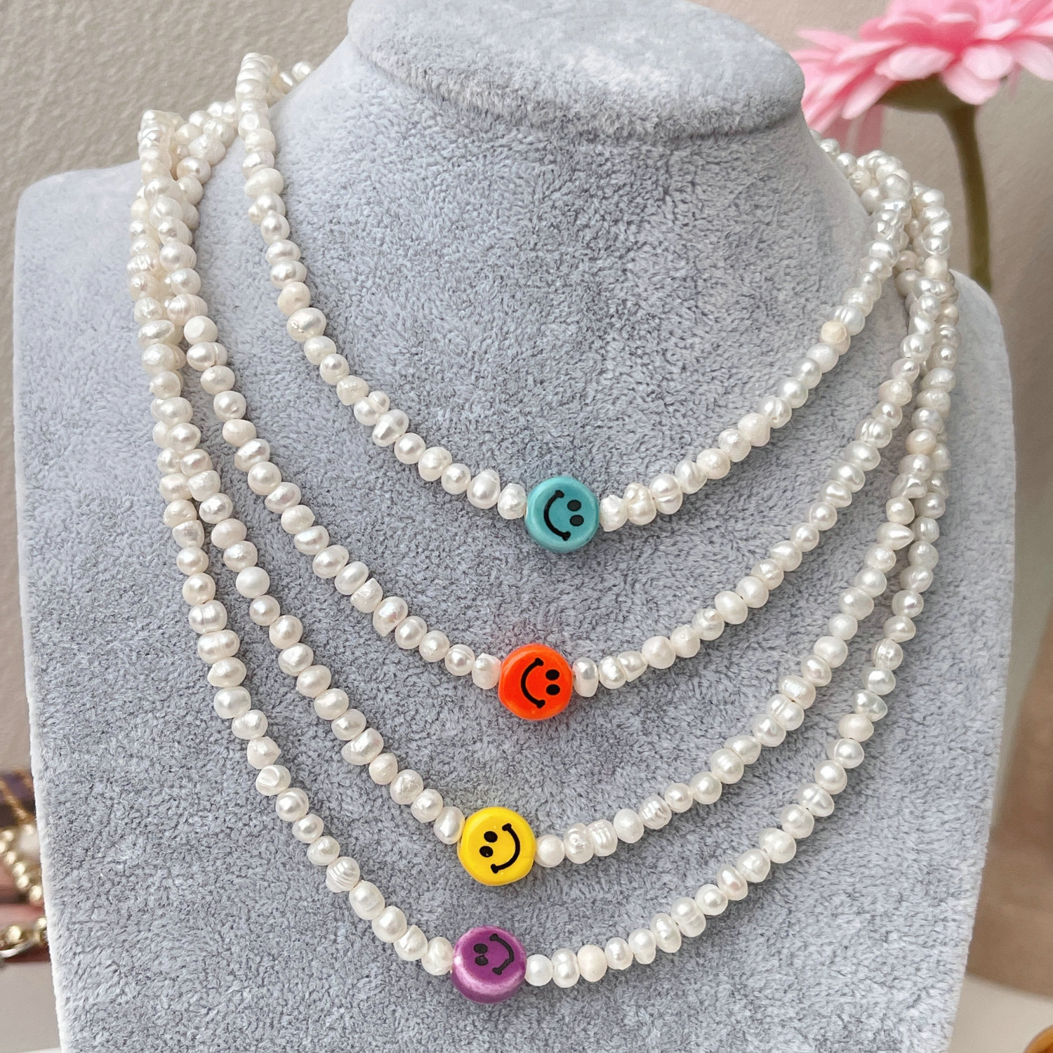Coloful Smile Fresh Water Pearl Necklace