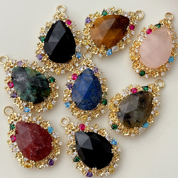Colorful Big Gemstone Pendant