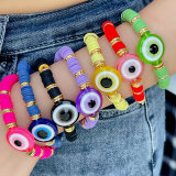 Large eye pottery Elastic Bracelet