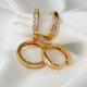 Simple Small Circle Earrings Hoop
