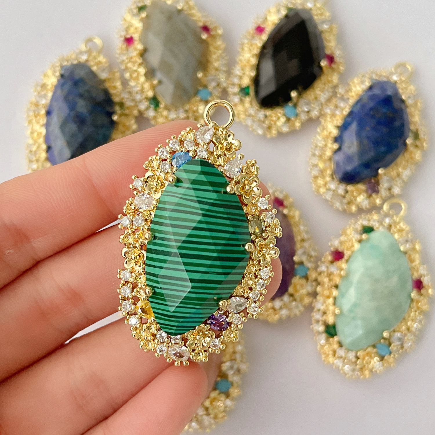 Geometry Gemstone Pendant