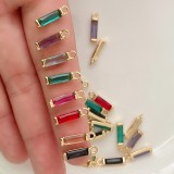 Rectangle Zircon Charm