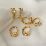 Simple Small owl Earrings Hoop