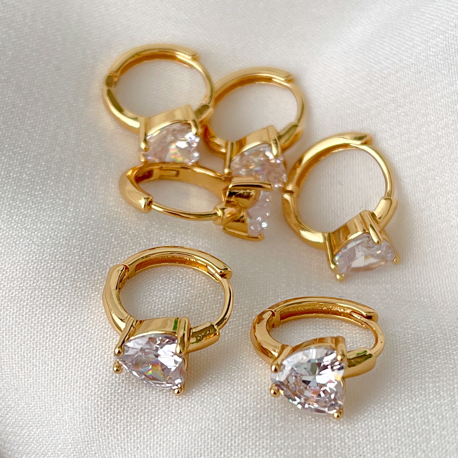 Simple Heart Hoop Earrings