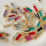 Rectangle Zircon Charm