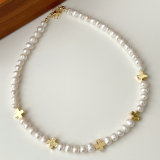 Fresh Water Pearl Corss Necklace