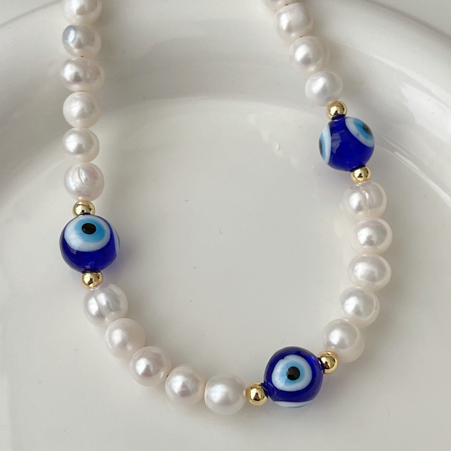 Blue Eye Fresh Water Pearl Necklace