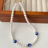 Blue Eye Fresh Water Pearl Necklace