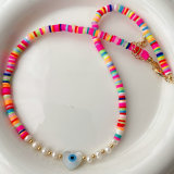 Heart Shell Colorflul Bead Necklace