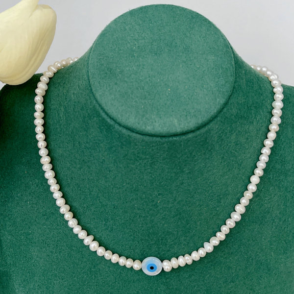 Shell Mop Eye Fresh Water Pearl Necklace