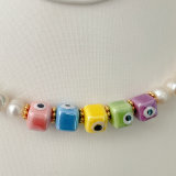Square Eye Pearl Necklace